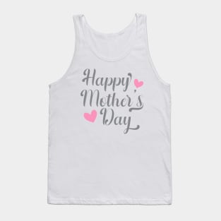 Simple and Elegant Happy Mother's Day Calligraphy Tank Top